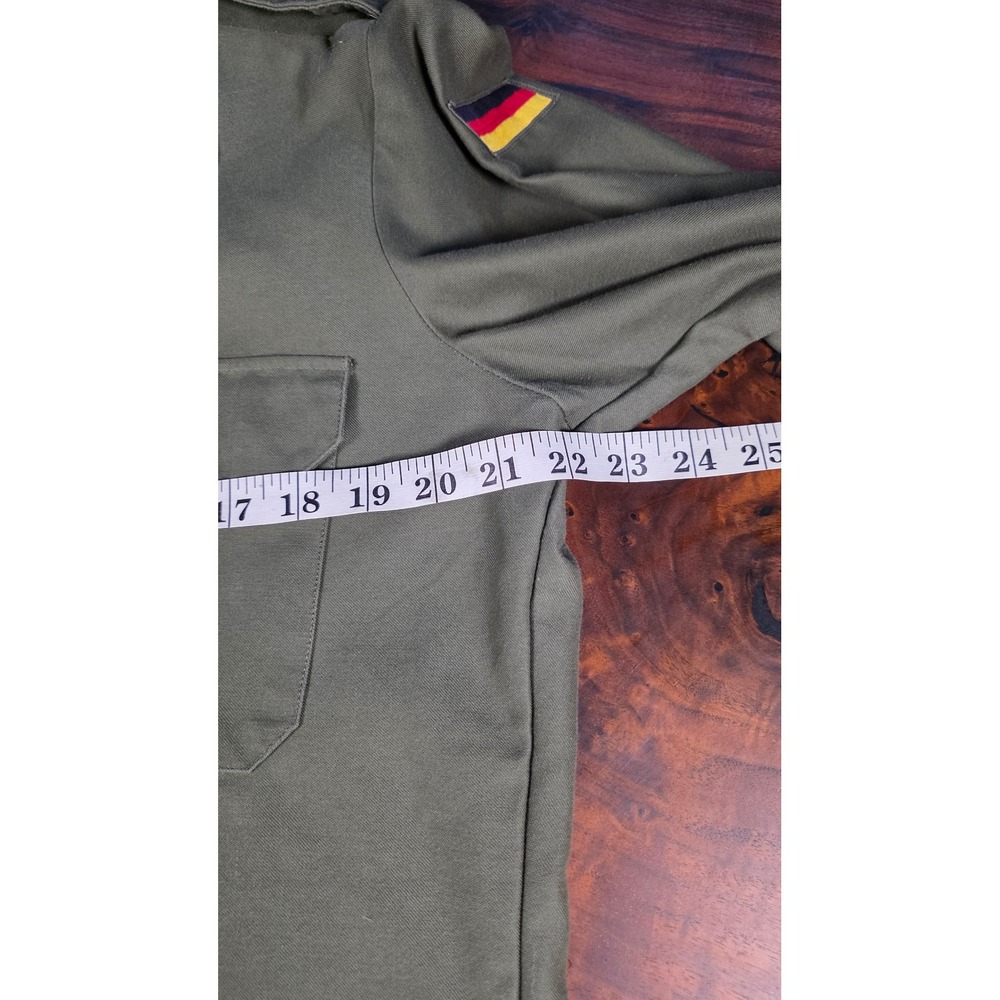 Vintage 1982 German Military Field Shirt Olive Drab Schwarz GMBH Passau Gr 39/40 - Picture 3 of 8